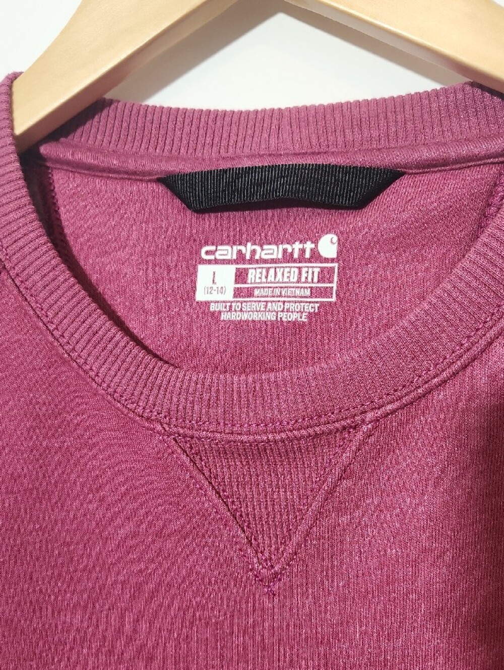 Carhartt Relaxed Fit Midweight Crewneck Block Logo Sleeve Graphic Sweatshirt - Picture 8 of 10